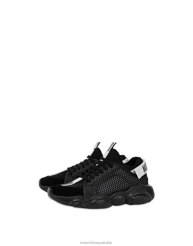 TEDDY SHOES SNEAKERS WITH STRAP Moschino Men BLACK 44AA745 Footwear