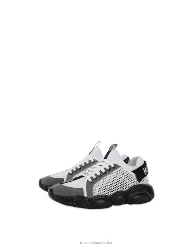 TEDDY SHOES SNEAKERS WITH STRAP Moschino Men WHITE 44AA744 Footwear