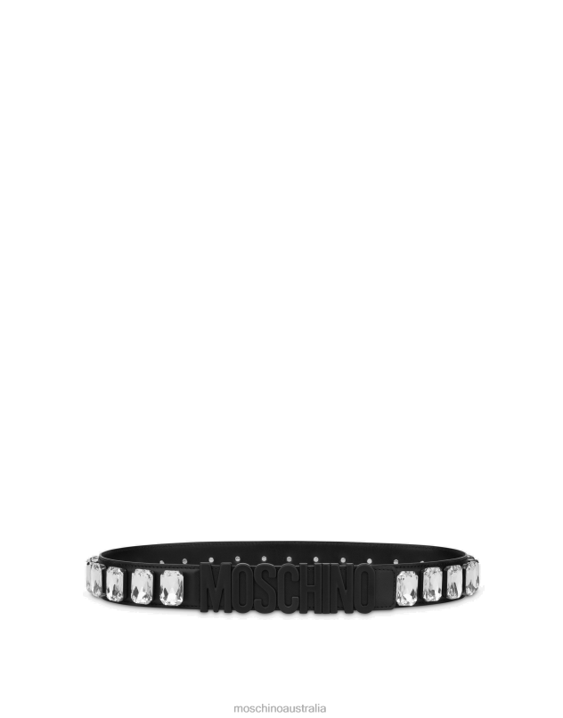 CALFSKIN BELT WITH JEWEL STONES Moschino Women WHITE 44AA442 Accessory