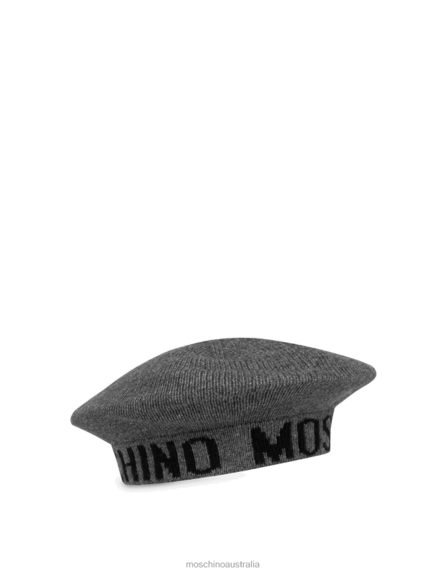 LETTERING LOGO BERET Moschino Women GREY 44AA469 Accessory
