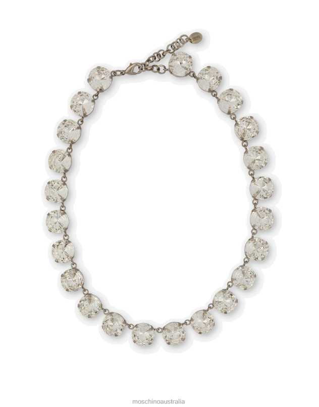 CHOKER NECKLACE WITH JEWEL STONES Moschino Women WHITE 44AA419 Accessory