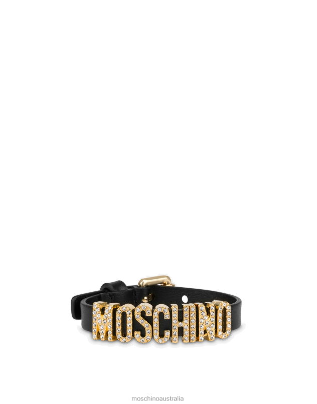 CRYSTAL LETTERING BRACELET Moschino Women BLACK 44AA394 Accessory