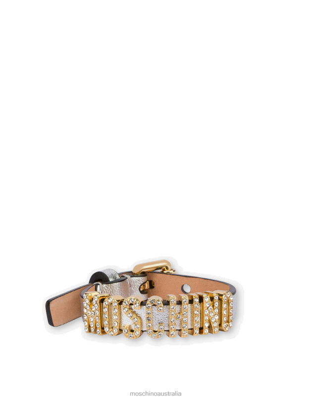CRYSTAL LETTERING FOILED BRACELET Moschino Women SILVER 44AA400 Accessory