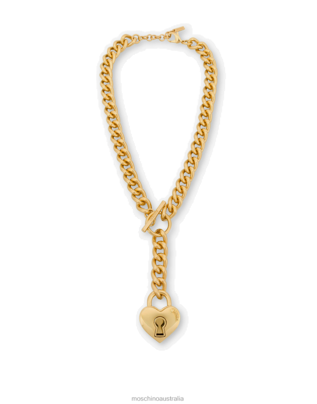 HEART LOCK CHAIN NECKLACE Moschino Women GOLD 44AA387 Accessory