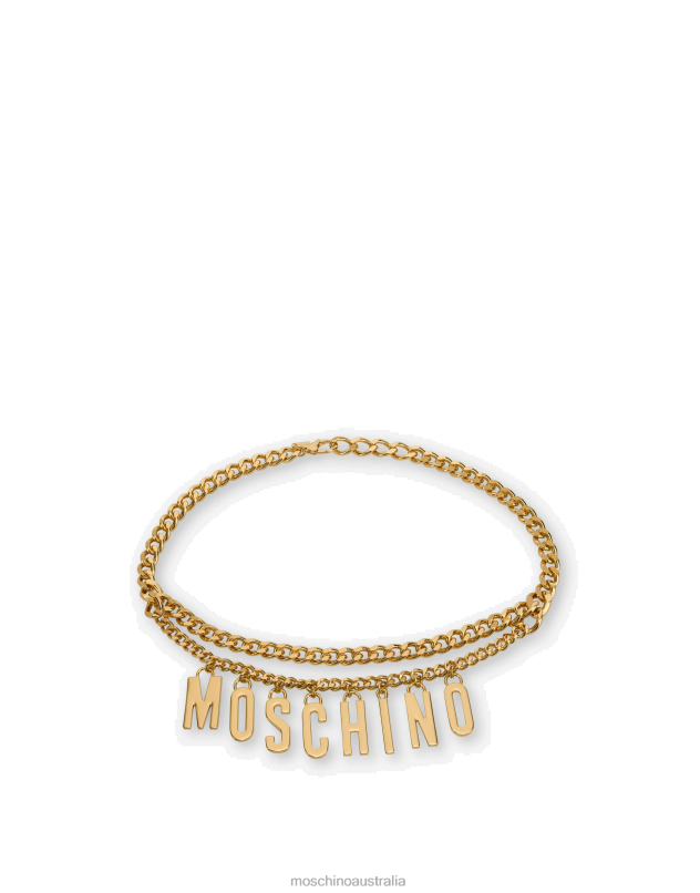LETTERING CHARM BELT Moschino Women GOLD 44AA404 Accessory