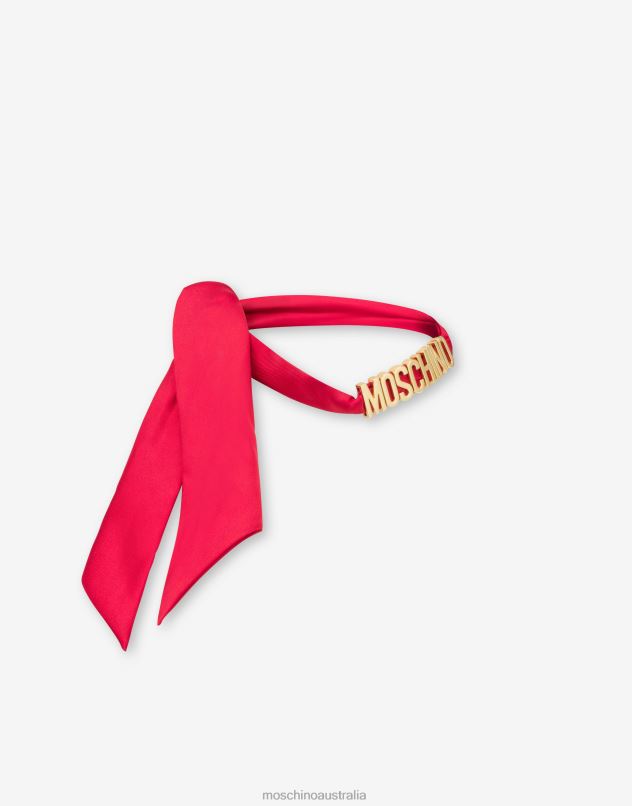 LETTERING LOGO SMALL SILK SCARF Moschino Women RED 44AA483 Accessory