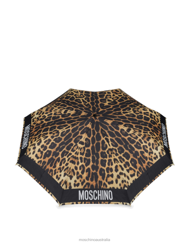 LEOPARD PRINT OPEN & CLOSE UMBRELLA Moschino Women BEIGE 44AA486 Accessory