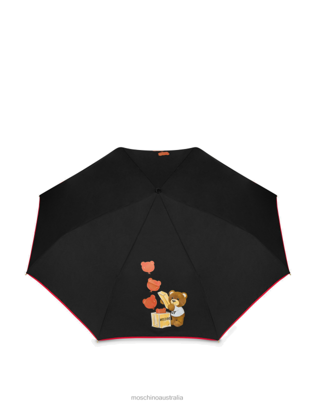TEDDY BALLOONS OPEN & CLOSE UMBRELLA Moschino Women BLACK 44AA492 Accessory