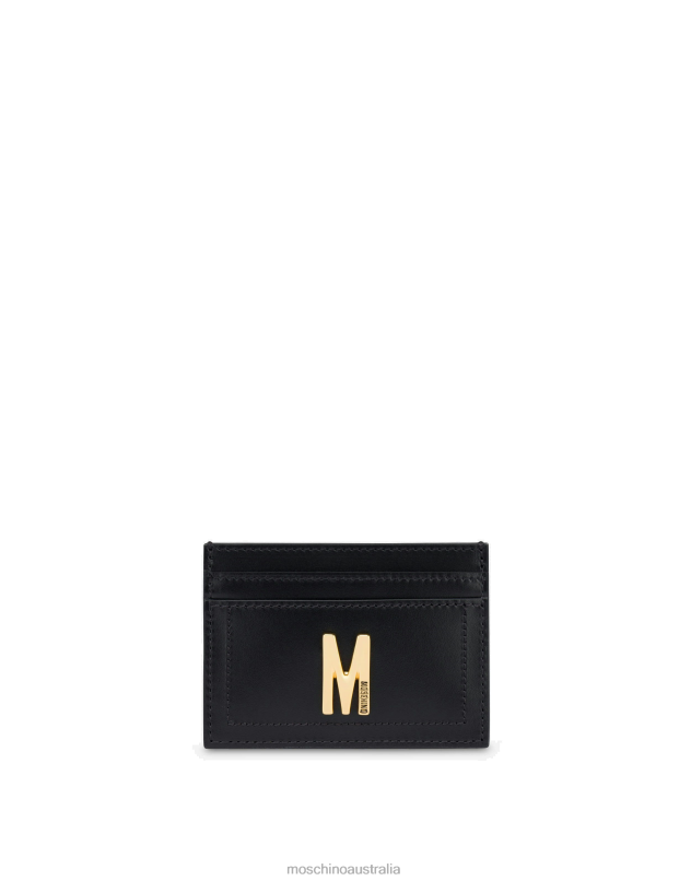 M CALFSKIN CARD HOLDER Moschino Women BLACK 44AA457 Accessory