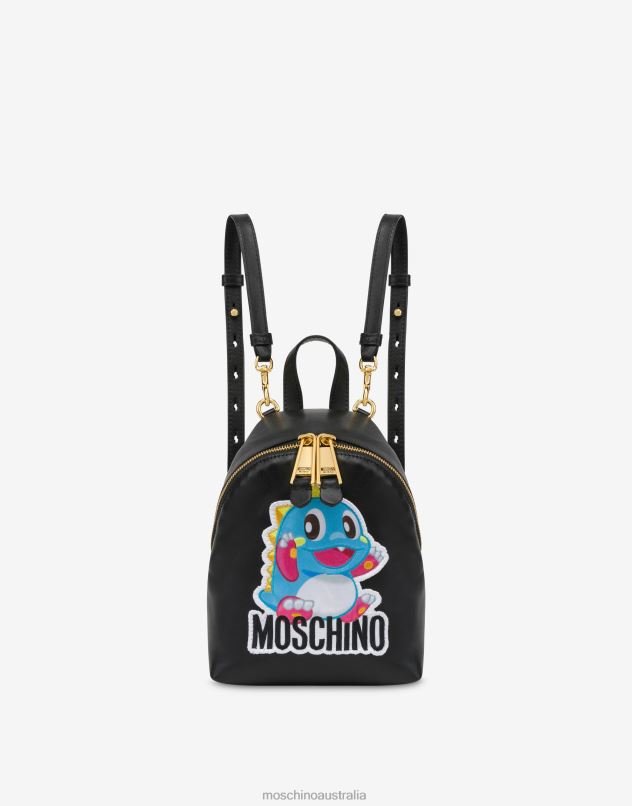 Bubble Booble calfskin mini backpack Moschino Women BLACK 44AA283 Accessory