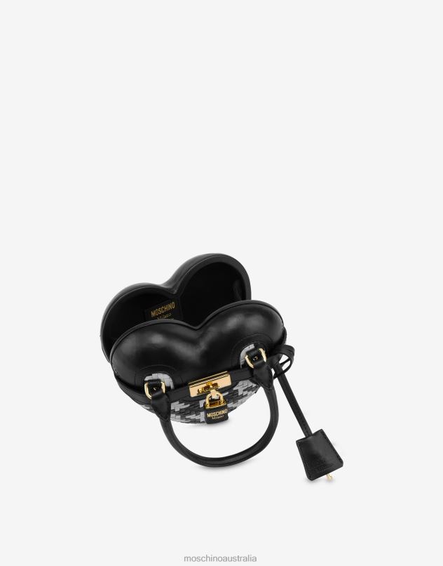 HOUNDSTOOTH HEARTBEAT BAG Moschino Women BLACK 44AA267 Accessory