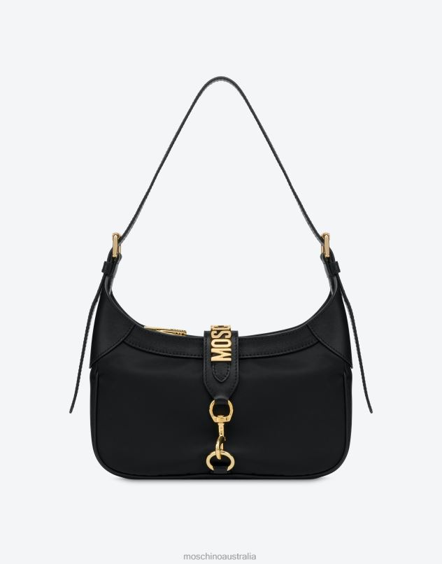 LETTERING LOGO NYLON HOBO BAG Moschino Women BLACK 44AA271 Accessory