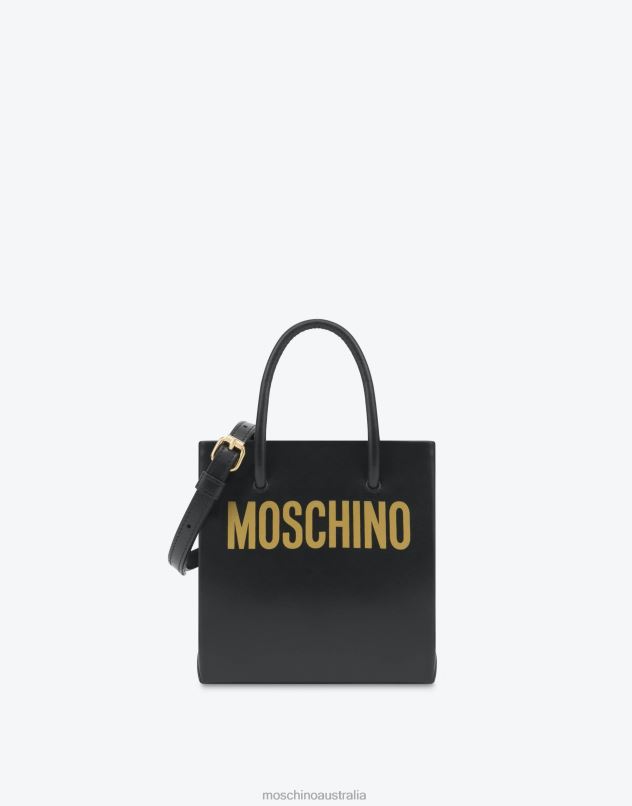 PVC HANDBAG WITH LOGO Moschino Women BLACK 44AA275 Accessory