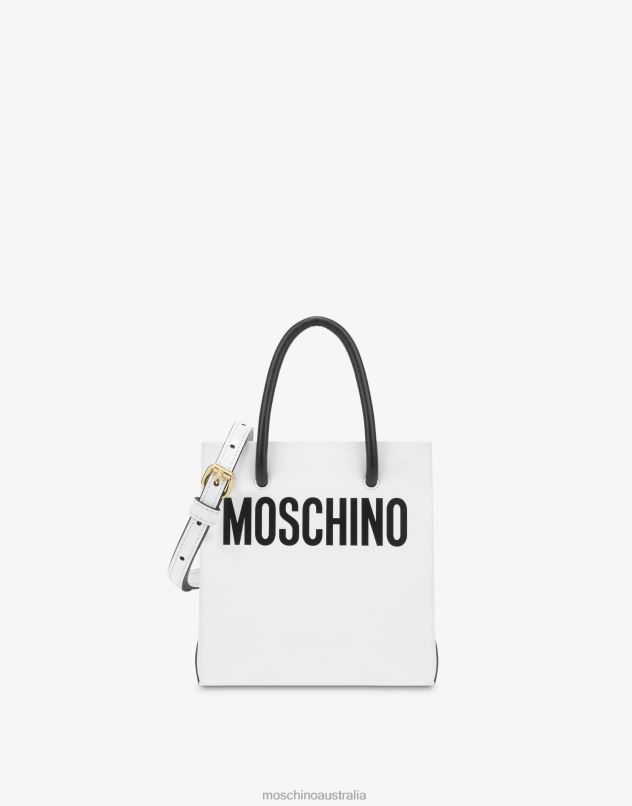 PVC HANDBAG WITH LOGO Moschino Women WHITE 44AA274 Accessory