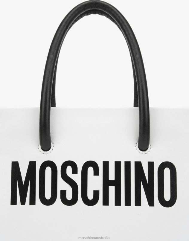 PVC HANDBAG WITH LOGO Moschino Women WHITE 44AA274 Accessory