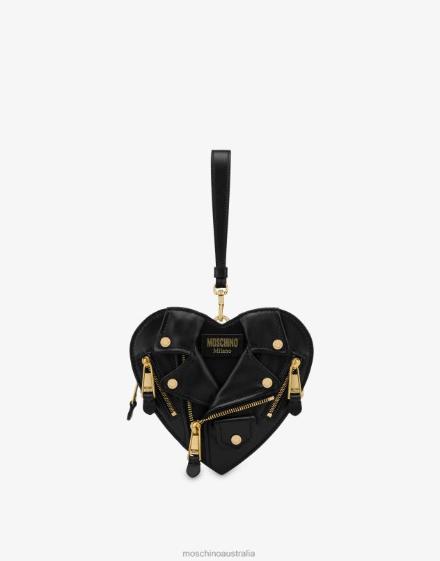 SMALL HEART BIKER BAG Moschino Women BLACK 44AA269 Accessory