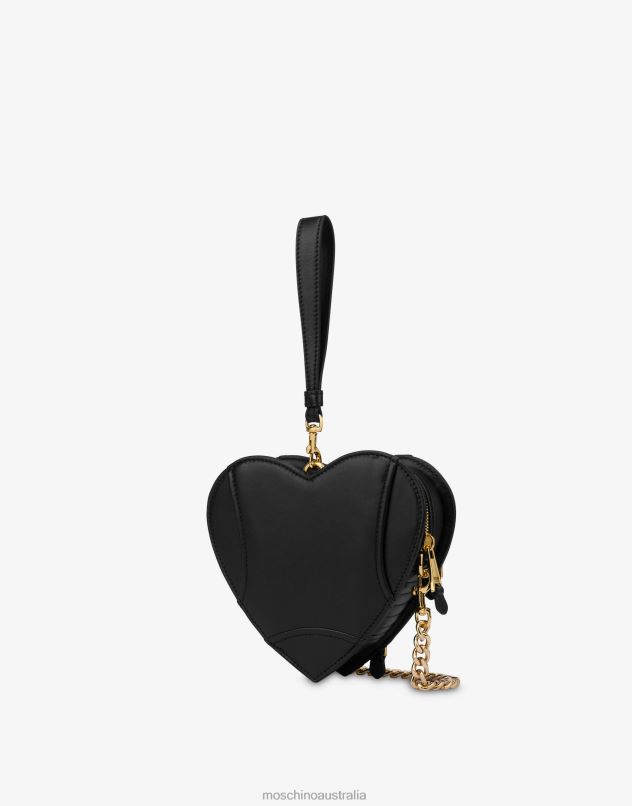 SMALL HEART BIKER BAG Moschino Women BLACK 44AA269 Accessory