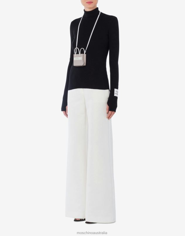 LETTERING LOGO MINI CALFSKIN SHOPPER Moschino Women LIGHT BROWN 44AA304 Accessory