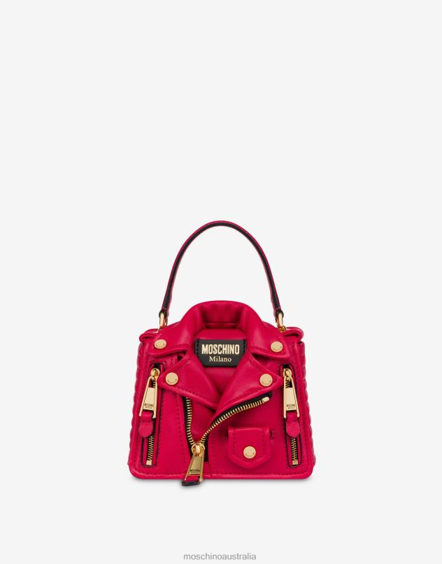 MINI NAPPA LEATHER BIKER BAG Moschino Women RED 44AA306 Accessory