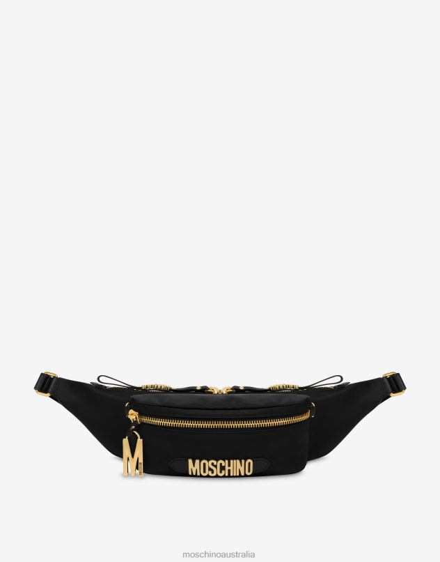 LETTERING LOGO NYLON BELT BAG Moschino Women BLACK 44AA278 Accessory