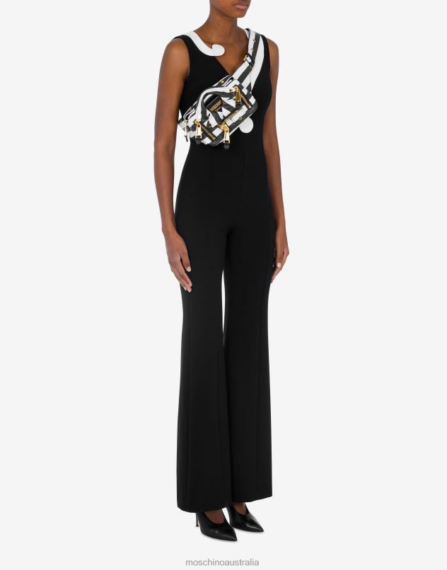 STRIPED BIKER BELT BAG Moschino Women WHITE 44AA279 Accessory