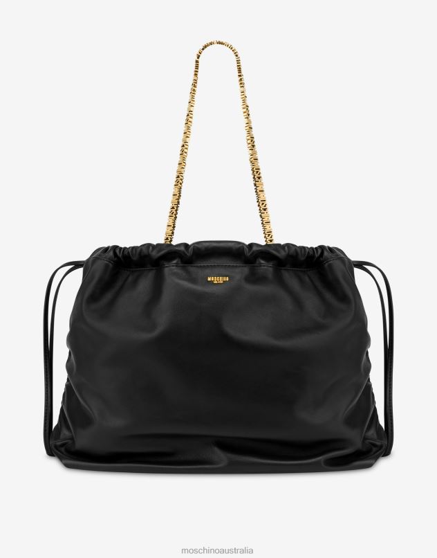 MINI LETTERING NAPPA LEATHER SHOPPER Moschino Women BLACK 44AA286 Accessory