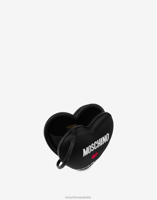 IN LOVE WE TRUST HEARTBEAT SHOULDER BAG Moschino Women BLACK 44AA226 Accessory