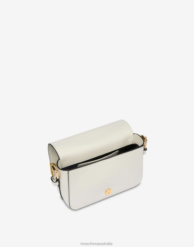 METAL CORNER CALFSKIN SHOULDER BAG Moschino Women WHITE 44AA242 Accessory