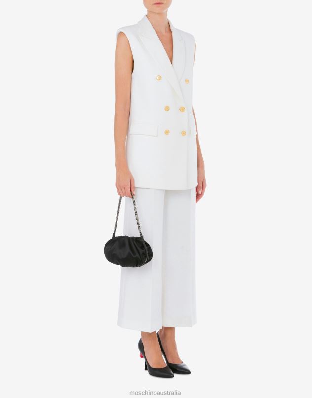 MINI LETTERING SATIN HOBO BAG Moschino Women BLACK 44AA237 Accessory