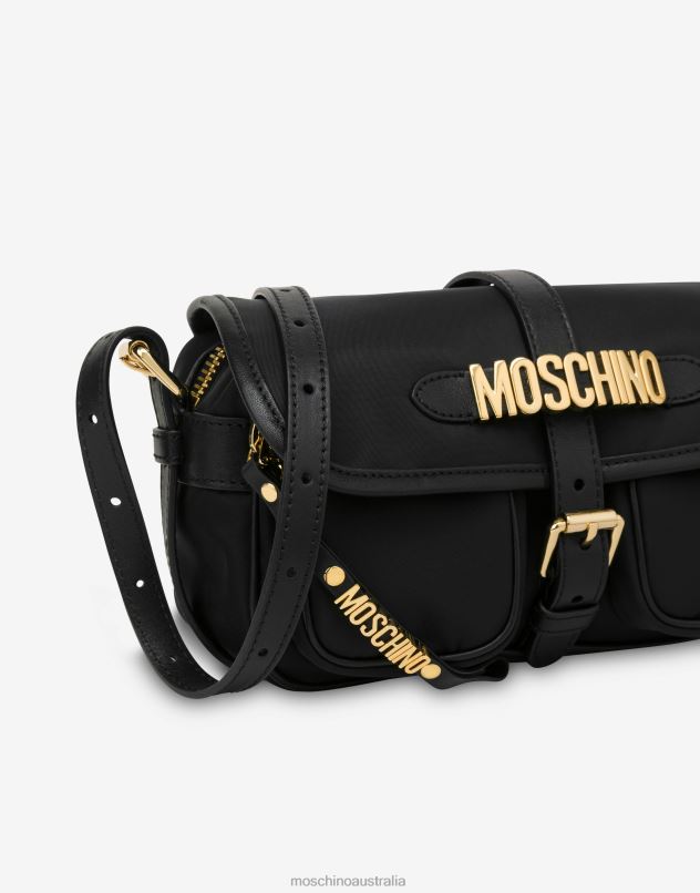 MULTIPOCKETS NYLON MESSENGER BAG Moschino Women BLACK 44AA239 Accessory