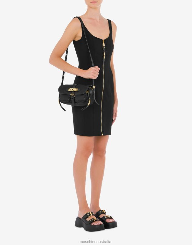 MULTIPOCKETS NYLON MESSENGER BAG Moschino Women BLACK 44AA239 Accessory