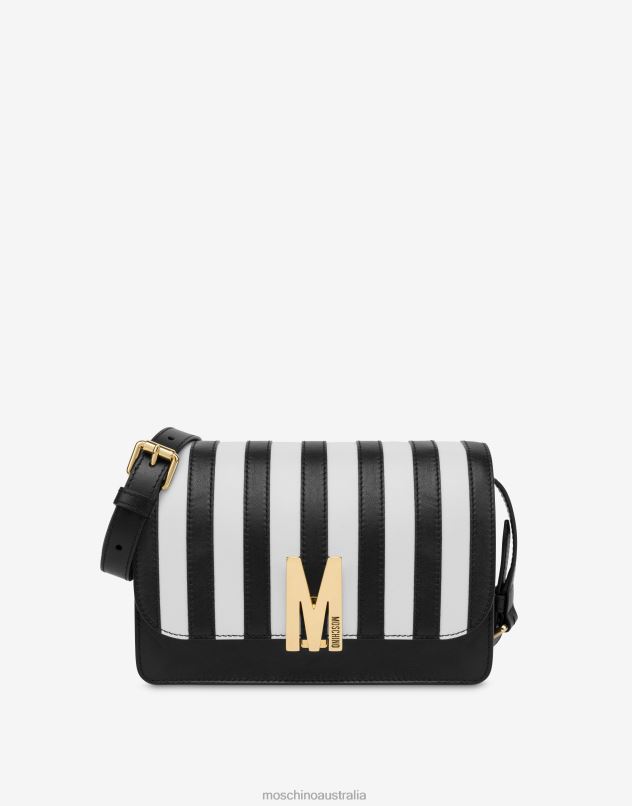 M CALFSKIN STRIPED BAG Moschino Women BLACK 44AA234 Accessory