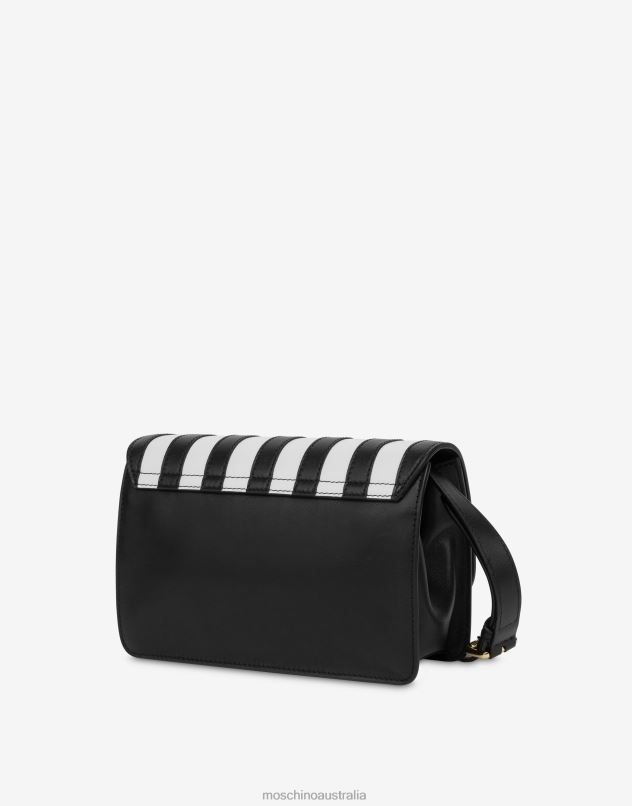 M CALFSKIN STRIPED BAG Moschino Women BLACK 44AA234 Accessory