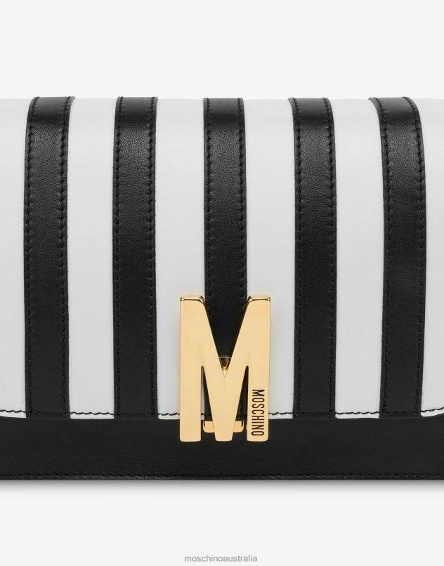 M CALFSKIN STRIPED BAG Moschino Women BLACK 44AA234 Accessory