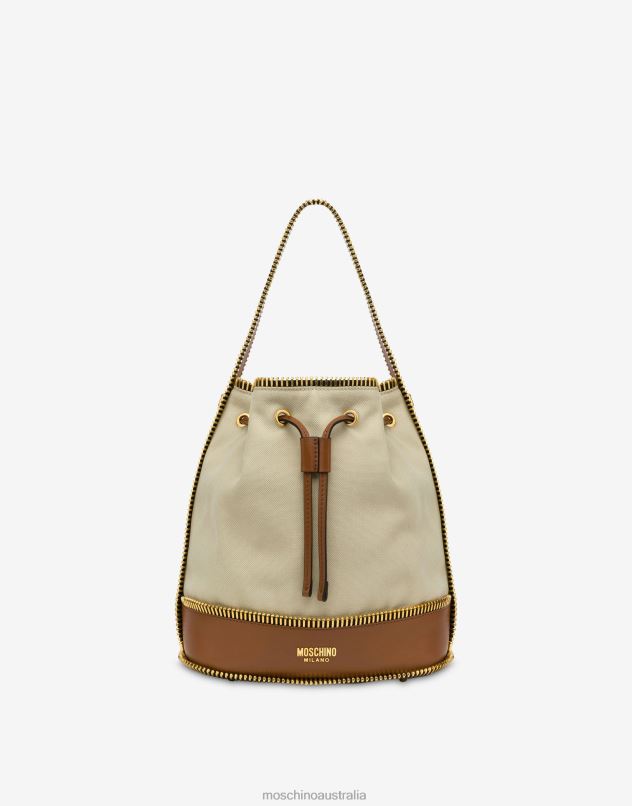 RIDER CANVAS BUCKET BAG Moschino Women BEIGE 44AA231 Accessory