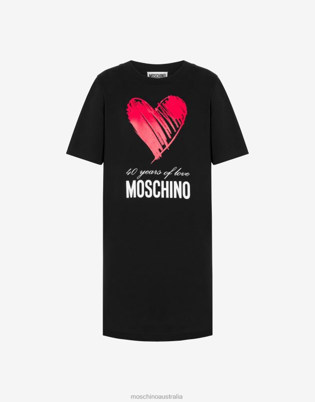 40 YEARS OF LOVE JERSEY DRESS Moschino Women BLACK 44AA50 Clothing