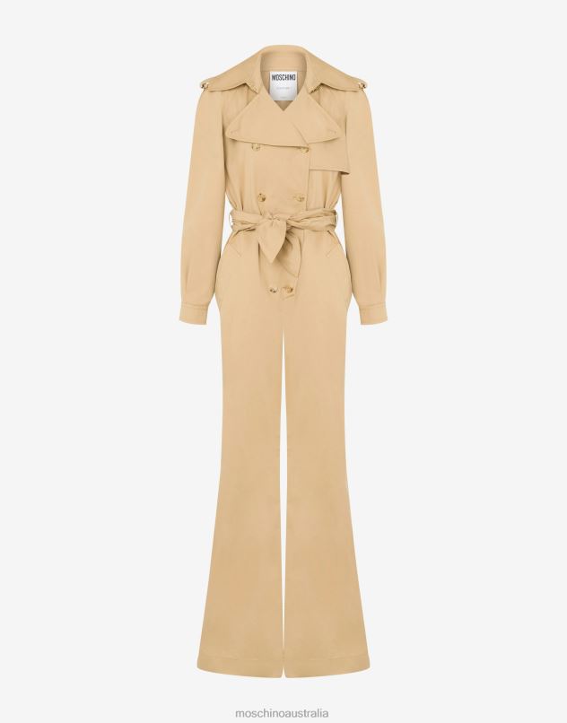COTTON CLOTH JUMPSUIT Moschino Women BEIGE 44AA40 Clothing