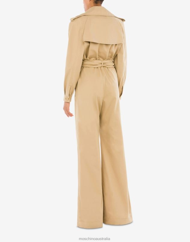 COTTON CLOTH JUMPSUIT Moschino Women BEIGE 44AA40 Clothing