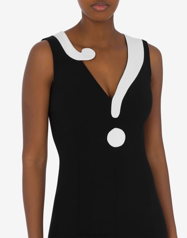 HOUSE SYMBOLS !? CREPE JUMPSUIT Moschino Women BLACK 44AA28 Clothing