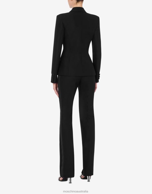 COTTON DUCHESSE JACKET Moschino Women BLACK 44AA10 Clothing