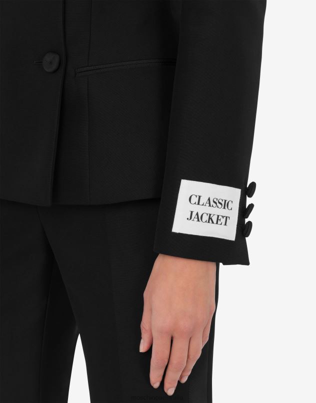 COTTON DUCHESSE JACKET Moschino Women BLACK 44AA10 Clothing
