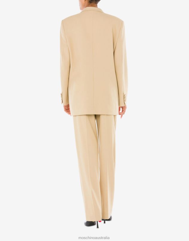 STRETCH GABARDINE JACKET Moschino Women BEIGE 44AA16 Clothing