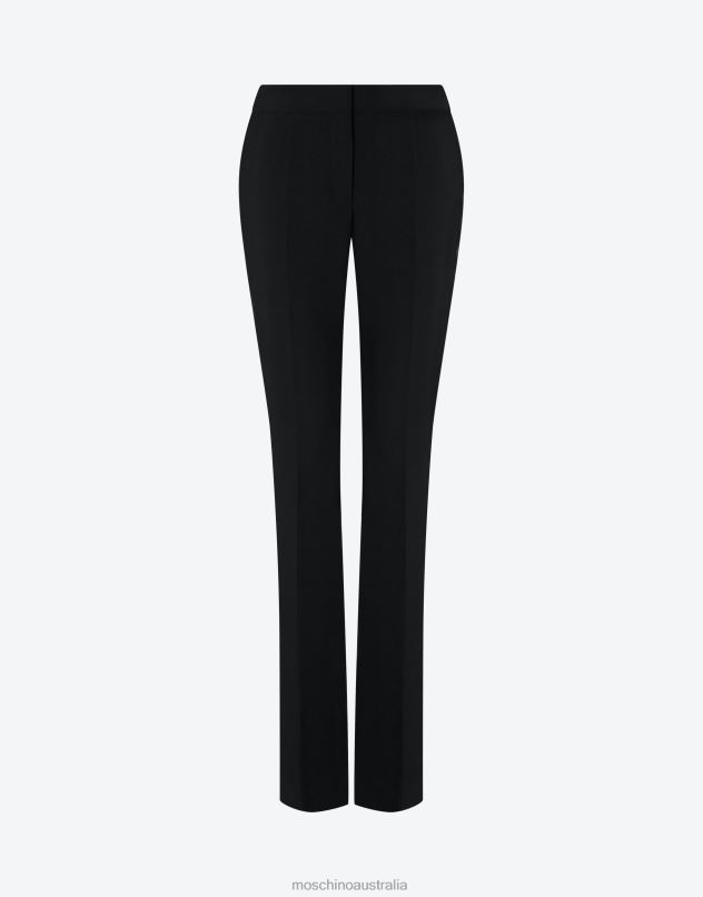 CLASSIC PANT DUCHESSE TROUSERS Moschino Women BLACK 44AA158 Clothing