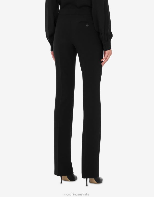 CLASSIC PANT DUCHESSE TROUSERS Moschino Women BLACK 44AA158 Clothing