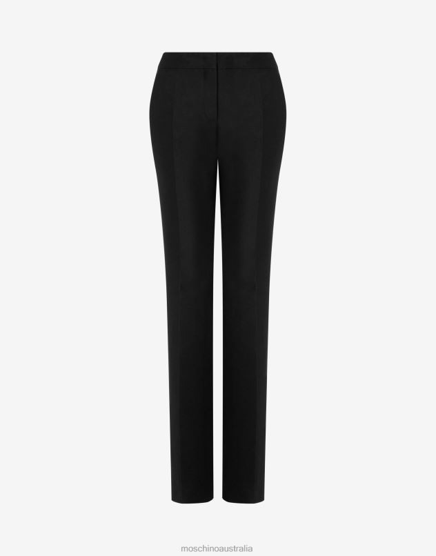CLASSIC PANT DUCHESSE TROUSERS Moschino Women BLACK 44AA163 Clothing