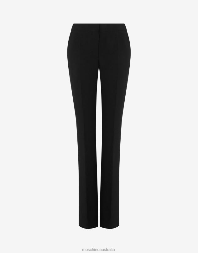 CLASSIC PANT DUCHESSE TROUSERS Moschino Women BLACK 44AA165 Clothing