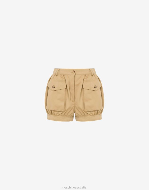 COTTON CLOTH SHORTS Moschino Women BEIGE 44AA152 Clothing