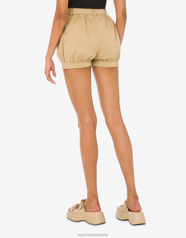 COTTON CLOTH SHORTS Moschino Women BEIGE 44AA152 Clothing