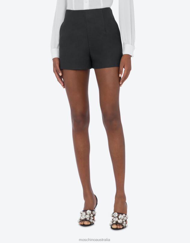 NAPPA LEATHER SHORTS Moschino Women BLACK 44AA154 Clothing