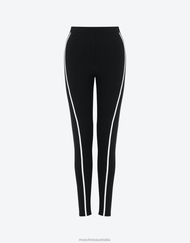 PURE COTTON LEGGINGS Moschino Women BLACK 44AA150 Clothing